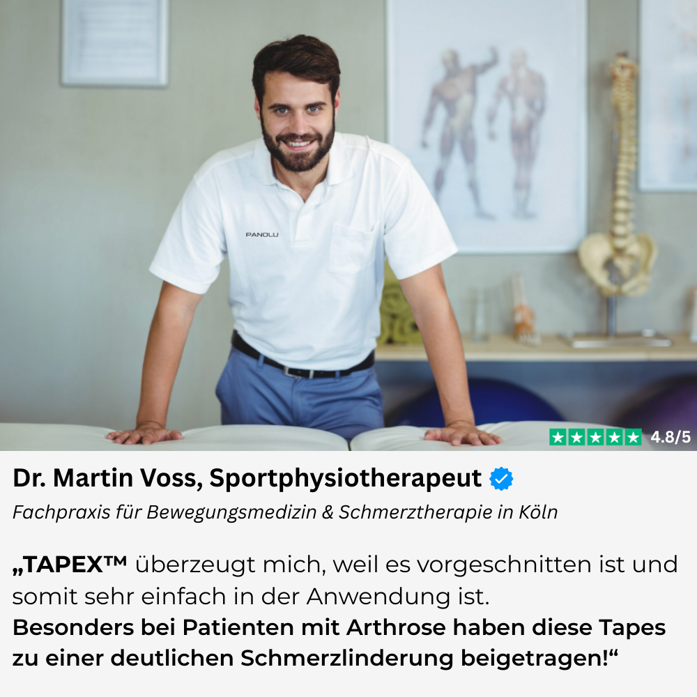 MotionGuard – TAPEX™ :  Schützen Sie Ihre Gelenke und entdecken Sie schmerzfreie Bewegung wieder.