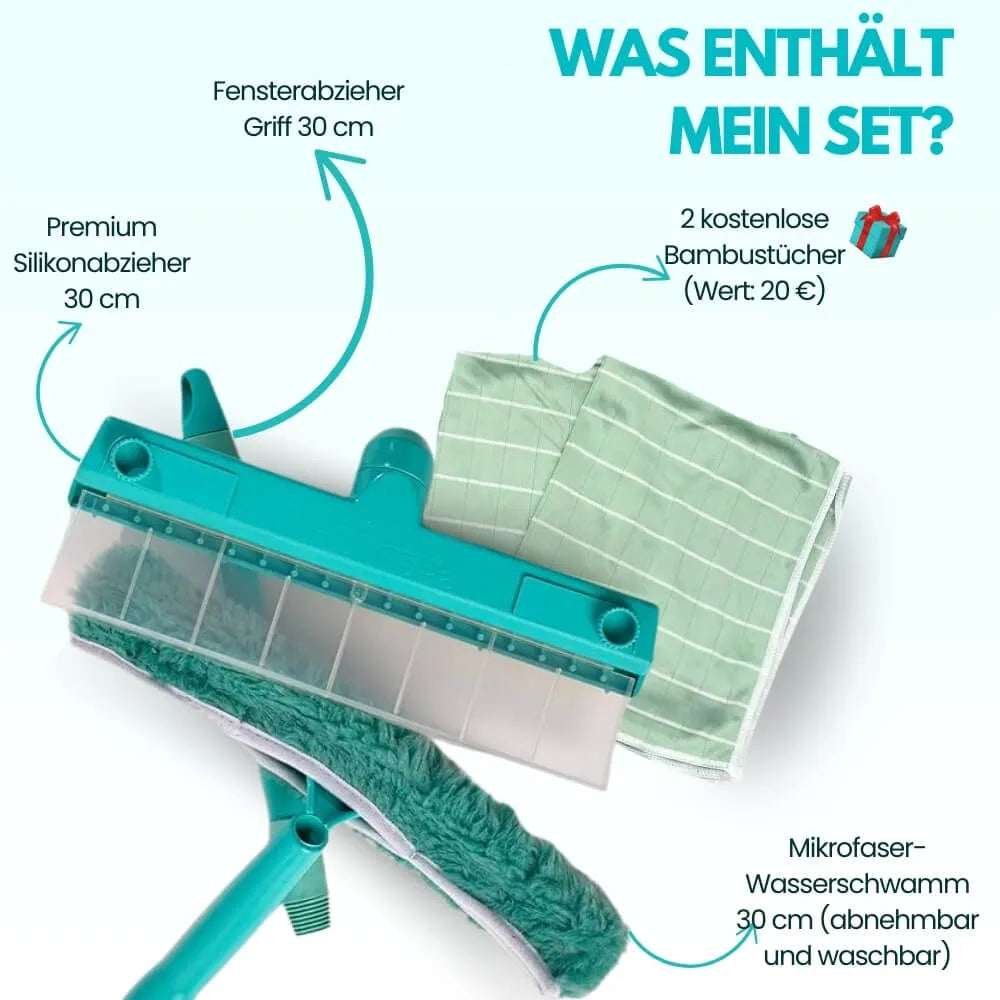 AquaGlide – Genießen Sie streifenfreien Glanz und tropffreie Reinigung.