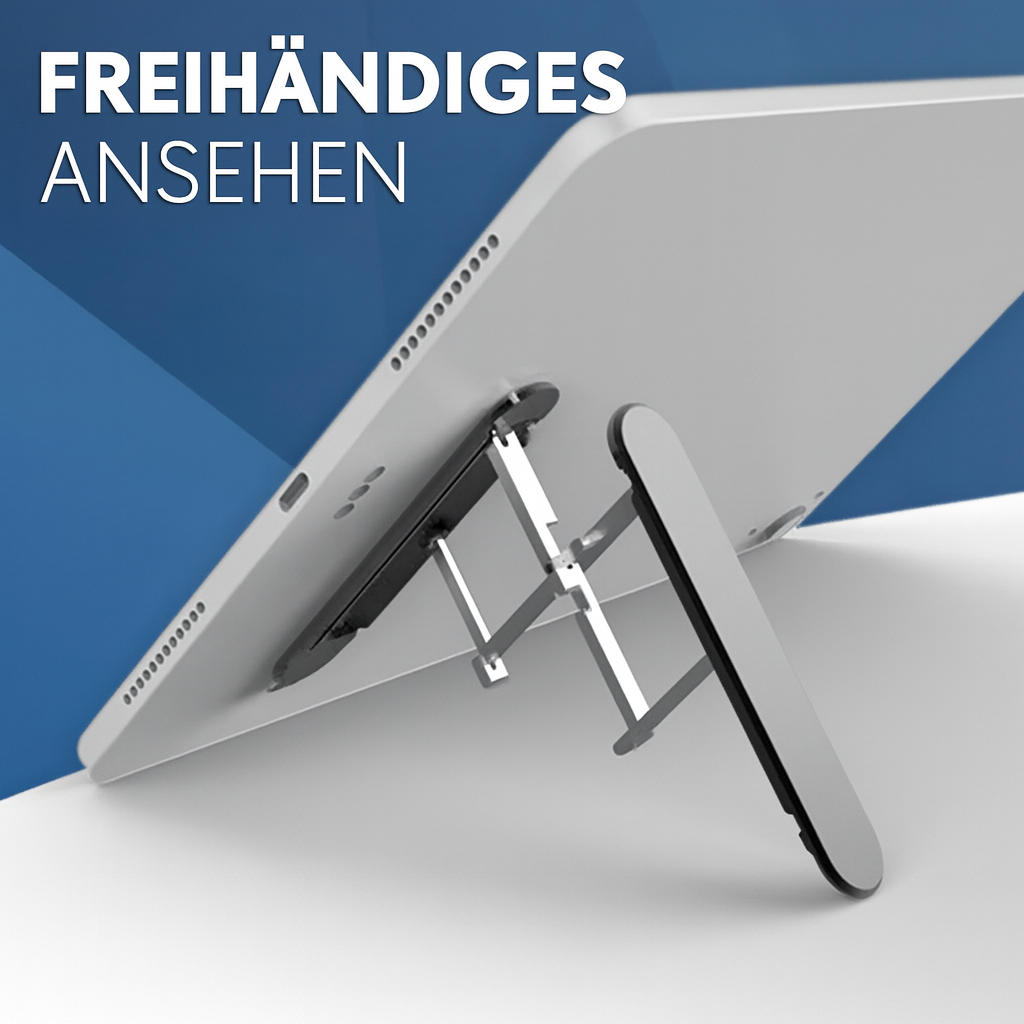 SlimFold – Flach zusammenfalten, aufrecht stehen, müheloses Betrachten.