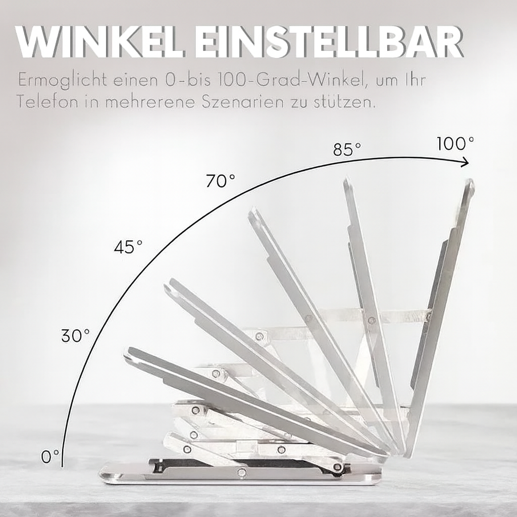 SlimFold – Flach zusammenfalten, aufrecht stehen, müheloses Betrachten.