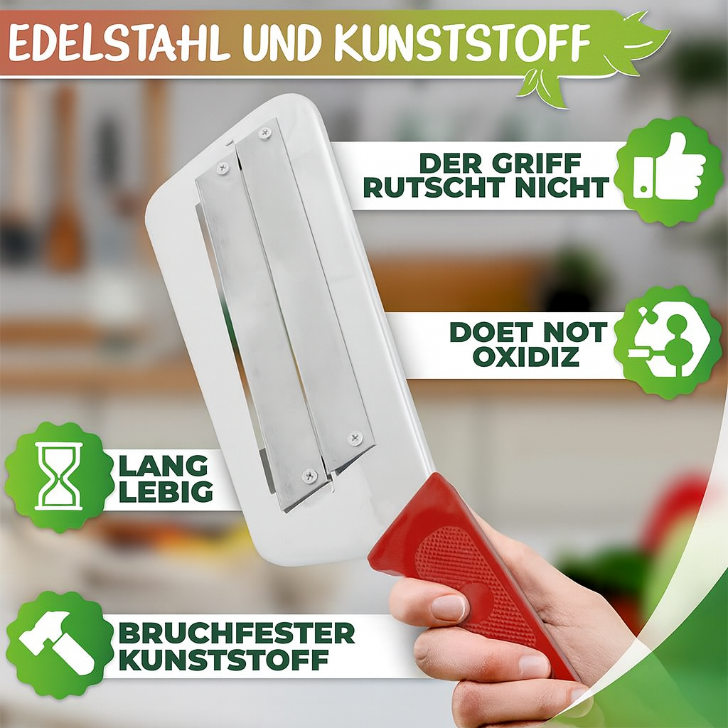 VegiGlide – Erstellen Sie perfekt gleichmäßige Scheiben und bereiten Sie Ihre Mahlzeiten mühelos zu.
