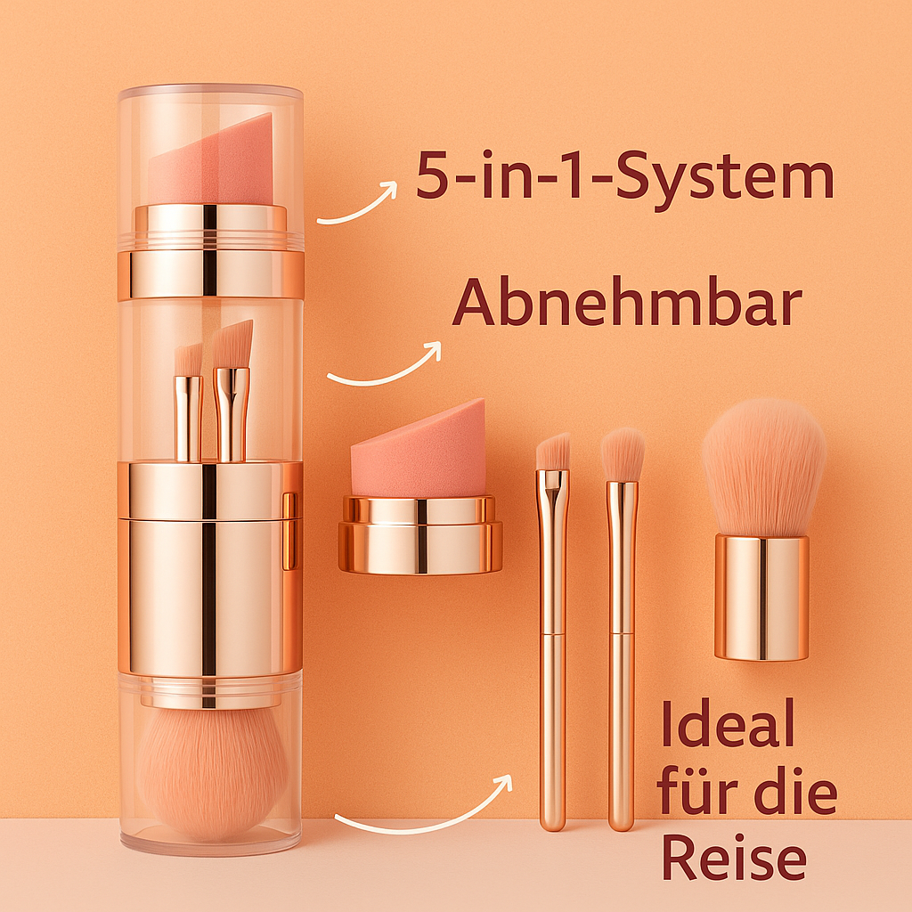 LUXE Mini Kit - Weniger Chaos. Mehr Klasse. Dein 5-in-1 Profi-Pinsel für makellose Looks! ✨
