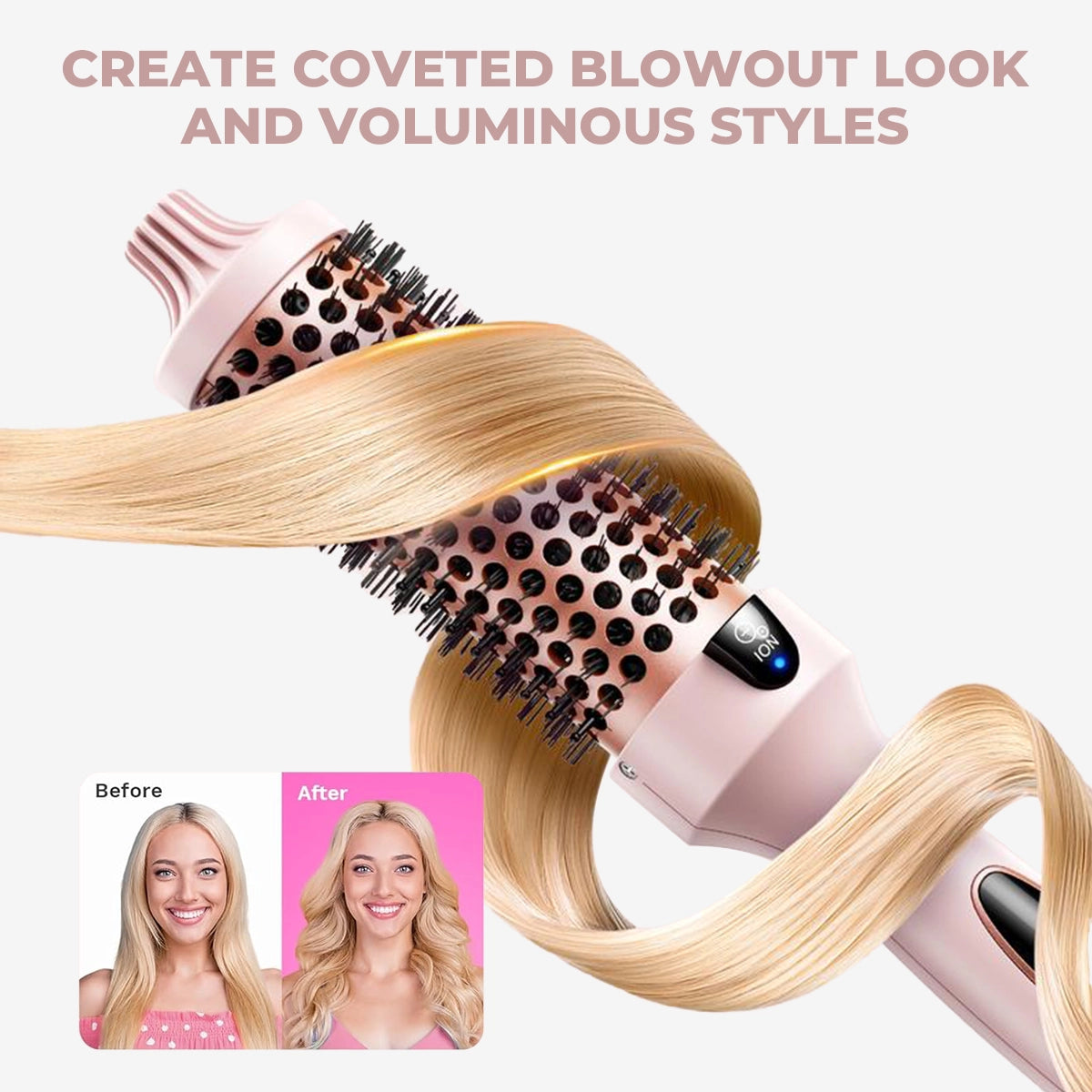 StyleShine™ Ionen-Bürste - Dein Salon-Look, seidig glänzend, in Sekunden!