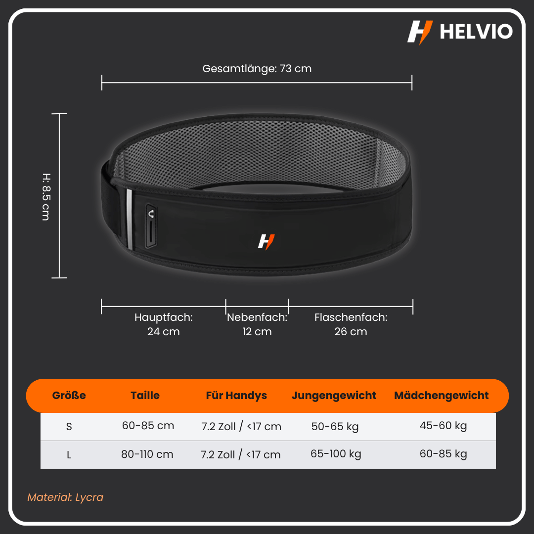 AeroPocket – Helvio | Bleiben Sie konzentriert und laufen Sie bequem.