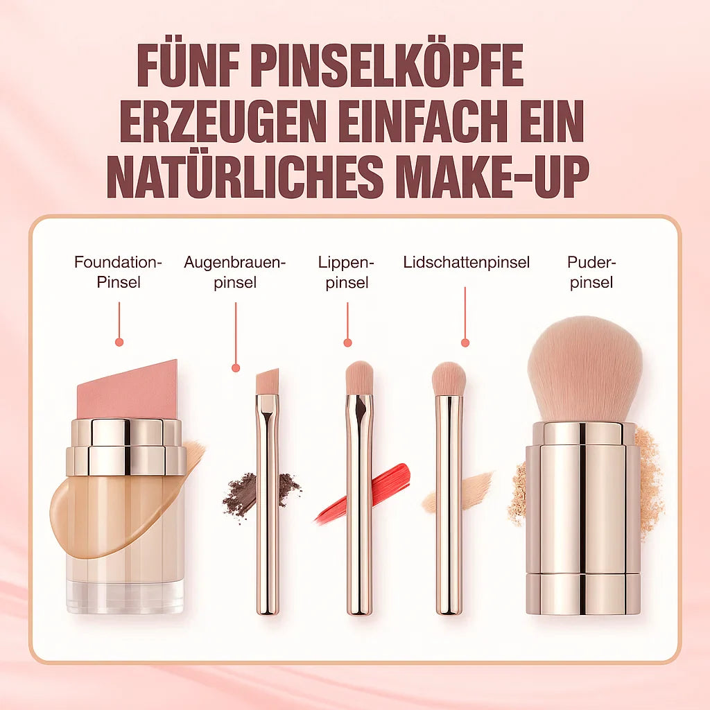 LUXE Mini Kit - Weniger Chaos. Mehr Klasse. Dein 5-in-1 Profi-Pinsel für makellose Looks! ✨