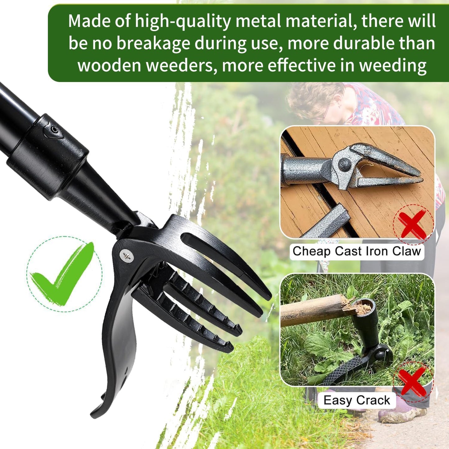 GartenHeld™ Onkrautstecher - Dein Rücken dankt es dir!