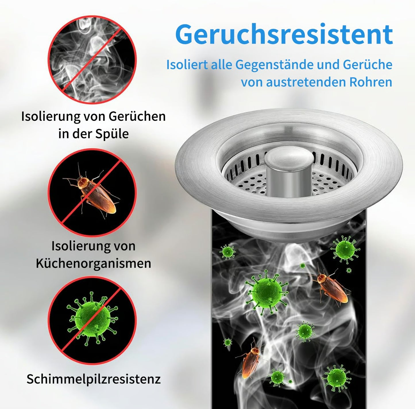 FlowGuard Pro – Sorgen Sie für ein sauberes Waschbecken und einen einwandfreien Abfluss.