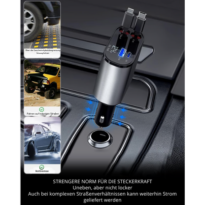 Ausziehbares Schnelllade-Auto-Ladegerät