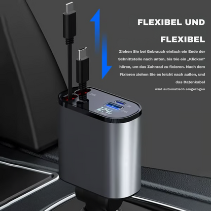 Ausziehbares Schnelllade-Auto-Ladegerät