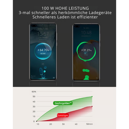 Ausziehbares Schnelllade-Auto-Ladegerät