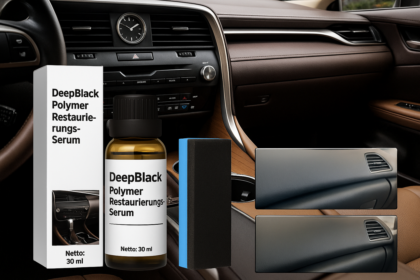 DeepBlack Polymer Restaurierungs-Serum – Stelle satte Farbtiefe wieder her und belebe jedes Trim-Detail